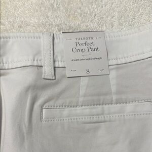 Talbots Classic White Crop Chinos